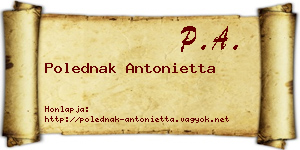 Polednak Antonietta névjegykártya